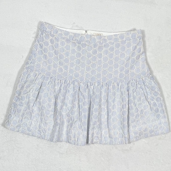 J. Crew Skirts J Crew Seersucker Eyelet Mini Skirt Poshmark